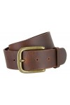 Avnet Ceinture Femme Élégante En Cuir Gras 38mm Et Boucle En Métal Massif, Marron 130