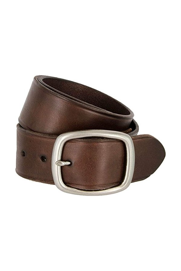 Avnet Ceinture Femme En Cuir Résistant 45mm Et Boucle Finition Argent, Marron 80