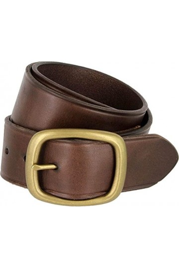 Avnet Ceinture Femme En Cuir Résistant 45mm Boucle Tennessee Finition Laiton, Marron 100