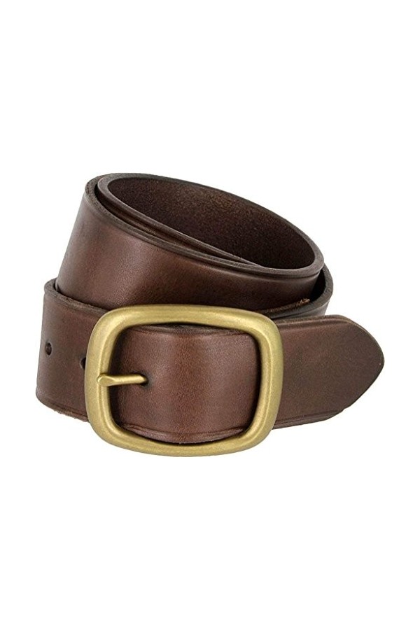 Avnet Ceinture Femme En Cuir Résistant 45mm Boucle Tennessee Finition Laiton, Marron 100