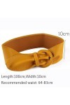 Femmes Larges Ceintures en Cuir Robes Chemisier Boucle Dames Longue Ceinture Couleur : Jaune, Taille : Taille Unique 