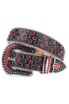 Srfghjs Ceinture Femme Mode Luxe Western Strass Ceinture Hommes Femmes Ceintures Cowgirl Cowboy Courroie cloutée de Diamant 