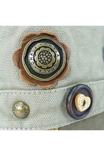 CHALA Sac à main bandoulière en toile pour femme avec porte-clés - Sable, Grenouille - Sable, Small