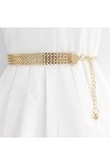 ZAIZAI Chaîne de Mode Ceinture Femmes Lady Taille Haute Ceinture Gold Wayband pour Une Bijouterie de fête Courroie à chaîne e