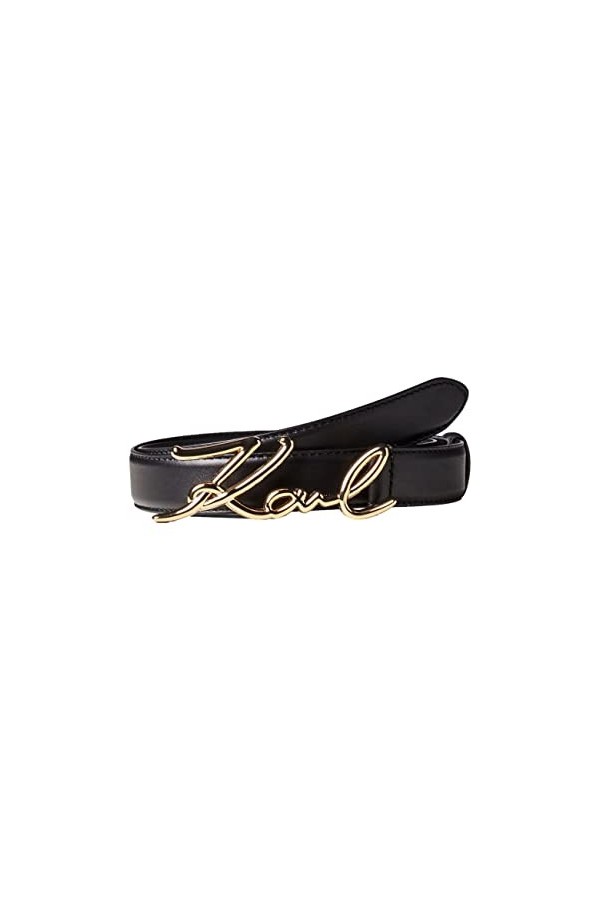KARL LAGERFELD Ceinture pour femme Karl Signature Modèle 205W3103 Couleur noire., Noir , M