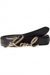 KARL LAGERFELD Ceinture pour femme Karl Signature Modèle 205W3103 Couleur noire., Noir , M