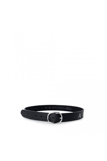 Armani Exchange Studs Extended Logo Ceinture, Black, M aux Femmes