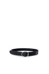 Armani Exchange Studs Extended Logo Ceinture, Black, M aux Femmes