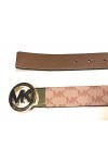 Michael Kors Womens Twist Reversible MK Logo Belt, Rose Pink/Brown, Medium, Marron Rosé, 551342C 