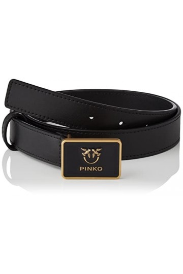 Pinko ONDINA 1 Belt H3 VIT. SETA Ceinture, Z99q_Noir-Antique Gold, L Femme