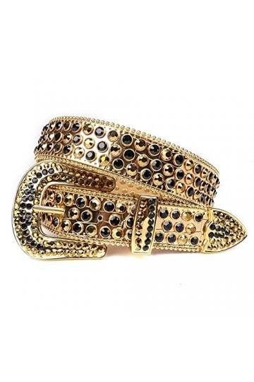 VIYASI Ceinture Femme, Cowgirl Bling Bling strassons Ceinture Ceinture cloutée for Femmes Hommes Cow-Boy Ceinture cloutée Be