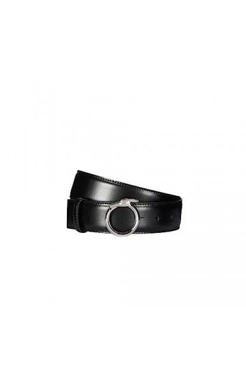Trussardi Ceinture H 3,5 cm Greyhound Silver Buckle Calf Leather 75L00183-9Y09999, Noir , 105