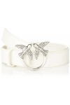 Pinko Love Berry Simply Belt H3 VIT. Ceinture, C03o_Beige G. Maroso-Old Silver, L Femme
