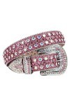 Ceinture avec strass et rivets en diamant pour homme et femme, Rose coloré., 107