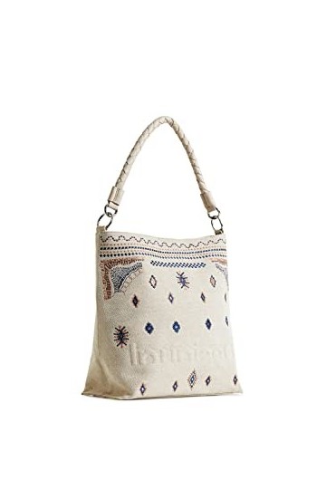 Desigual Bols_regasita Butane, Sac bandoulière Femme, Blanc, Taille Unique