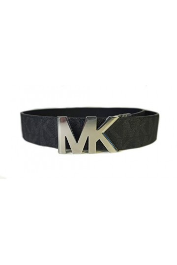 Michael Kors Womens MK Logo Reversible Belt Black Small