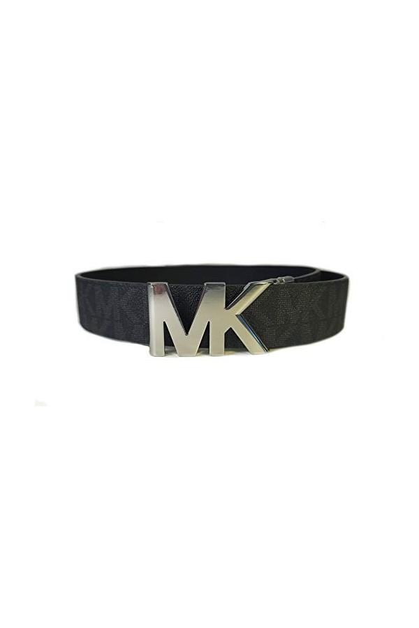 Michael Kors Womens MK Logo Reversible Belt Black Small