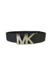 Michael Kors Womens MK Logo Reversible Belt Black Small
