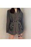 JHYS Taille de la chaîne de Mode, personnalité de la Mode Ceinture pour Femmes réglable en Cuir PU Jk Ceinture Robe chaîne du