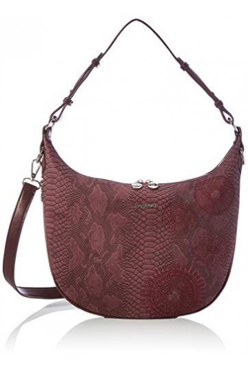 Desigual Sac bandoulière en polyuréthane, Shoulder Femme, Rouge, U