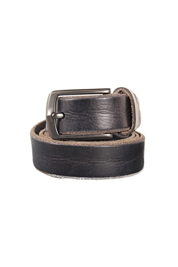 YENEVA Mesdames Rétro Alliage Boucle Ceintures Jeans Ceinture en Cuir De Vache Solide Size : 38inch/95CM, Color : Black 