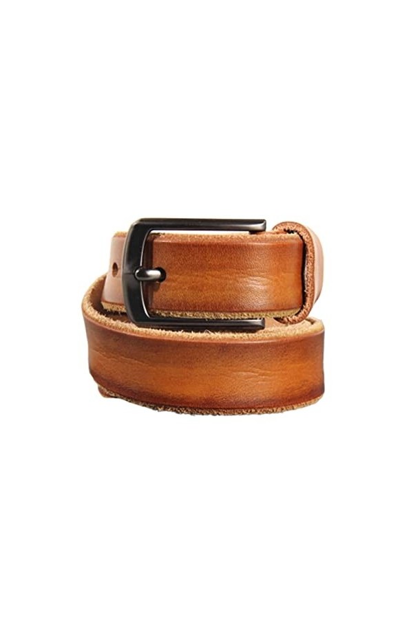 YENEVA Mesdames Rétro Alliage Boucle Ceintures Jeans Ceinture en Cuir De Vache Solide Size : 38inch/95CM, Color : Black 