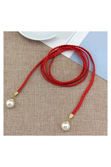 Ceinture en Cuir Mince Perle Taille élastique Ceintures Femme Robe Jupe Girles Ceinture Femme Couleur : G Size : One Size 