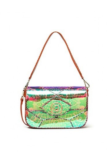 Desigual Bols_Kaleidoscope Amorgos Sac bandoulière pour femme Vert kiwi , Vert kiwi, 6x16x26 cm B x H x T 