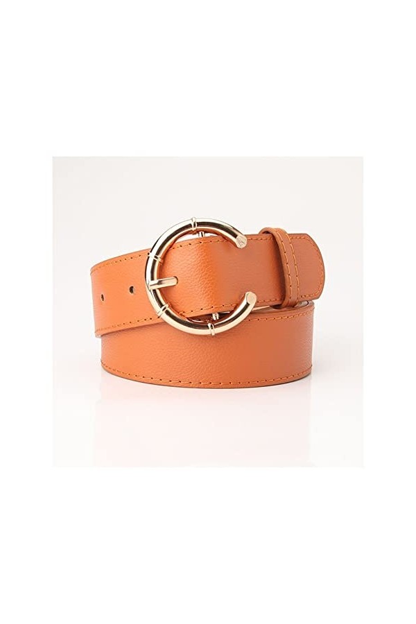 Boucle ardillon en métal Femme Ceintures C-Pattern Imitation Cuir Femme Ceinture Pull Jeans Ceinture pour Femme Longueur de 