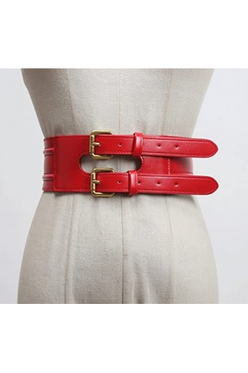 n/a Ceinture Femme Version Large de la Ceinture décorative avec Ceinture Tailleur Jupe Ceinture Polyvalente Simple Color : R