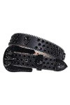 VIYASI Ceinture Femme, Ceintures de stratons de Strap en Diamant Ceinture cloutée Belt Length : 46 inch, Color : Black B 