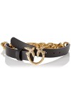 Pinko Love Day Chain H2 Belt Vitello Ceinture, Y13Q_Iris-Antique Gold, M Femme