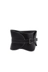 Ceinture large en cuir for femmes, joint de taille, boucle ardillon noire, mode, robe en cuir souple, ceinture décorative Si