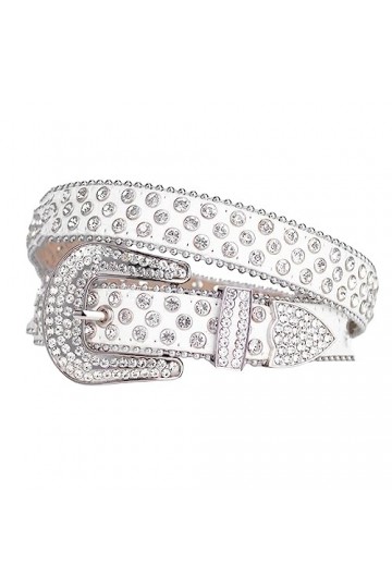 Ceintures en cuir synthétique avec strass pour femme - Style cowboy - Tendance et luxueux - Pour jeans