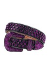 Ceintures punk en strass pour femme et homme - Ceinture cloutée en cristal de diamant pour jeans cowboy