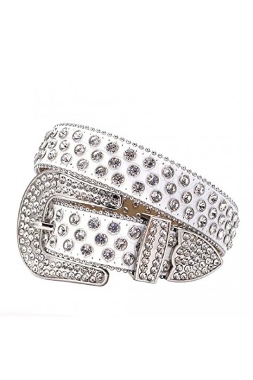 Strass sangle pour femme homme diamant clouté boucle en cristal pour jeans vintage sangle rivet