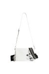 Desigual Mickey Mouse Sac à bandoulière aspect cuir avec pendentif Dortmund Flap 21WAXPA0, Blanc