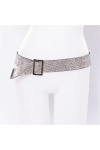 EYHLKM Strass Brillant 110 Cm Ceinture Taille Réglable Largeur Femmes Ceinture Haute Rue Nuit Accessoires De Fête