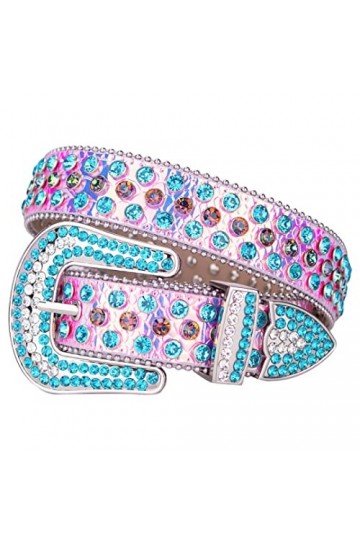 Ceintures de luxe en strass pour femme - Style punk rock - Avec strass