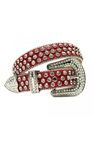 Bracelet de ceinture en strass clouté en verre diamant pour femme et homme, ceinture en strass