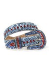 Ceinture de luxe pour homme et femme avec strass et strass