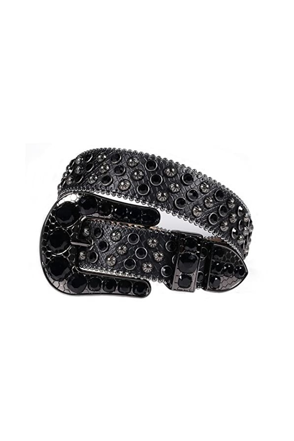 Ceintures cloutées de luxe en cuir synthétique pour femme