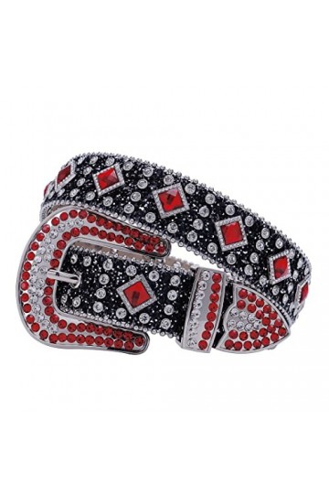 Ceintures en cuir avec strass cloutés en cristal pour accessoires de jean