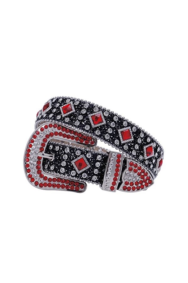 Ceintures en cuir avec strass cloutés en cristal pour accessoires de jean