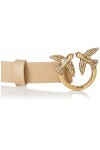Pinko Love Day Chain H2 Belt Vitello Ceinture, D28Q_Beige Safari-Antique Gold, L Femme