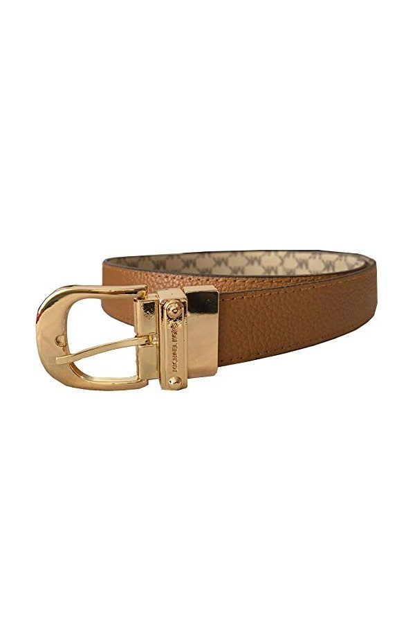 Michael Kors Womens Twist Reversible Gold Tone Buckle Belt, Small