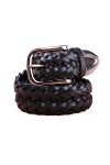 Ceintures de Mode for Femmes Ceinture en Cuir véritable Ceinture en Jean Size : 110cm Under33 inch, Color : Black 
