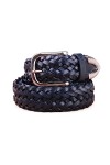 Ceintures de Mode for Femmes Ceinture en Cuir véritable Ceinture en Jean Size : 110cm Under33 inch, Color : Black 