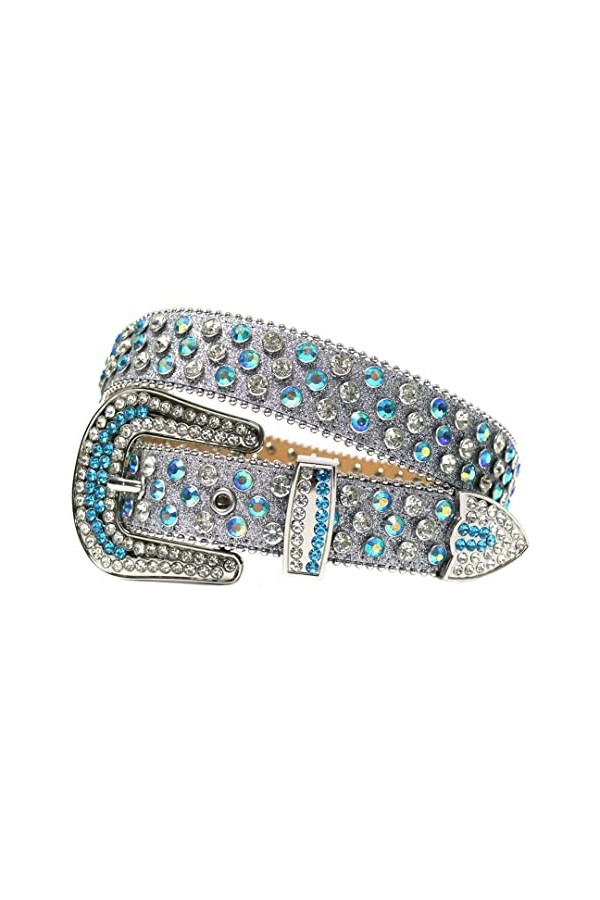 Wvapzxx Ceinture en strass pour femme avec sangle cloutée en cristal, 2, 46 waist35-37inch 