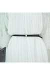 Xwwdp Boucle de perle Thin Ceinture Femme Décorative Centative Centase Robe De Pull Courroie Simple Cuir Petite Ceinture Maré